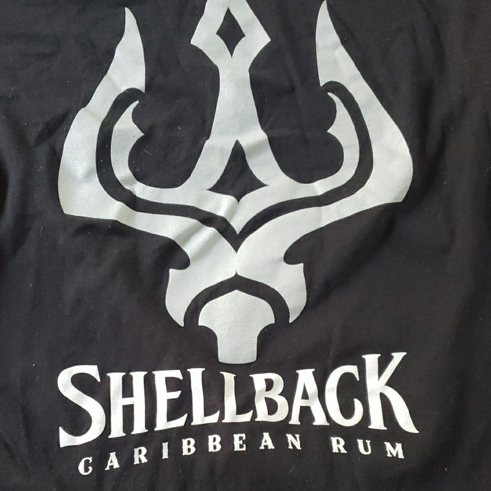 Port and Company Black T-Shirt with Silver Shellback Logo